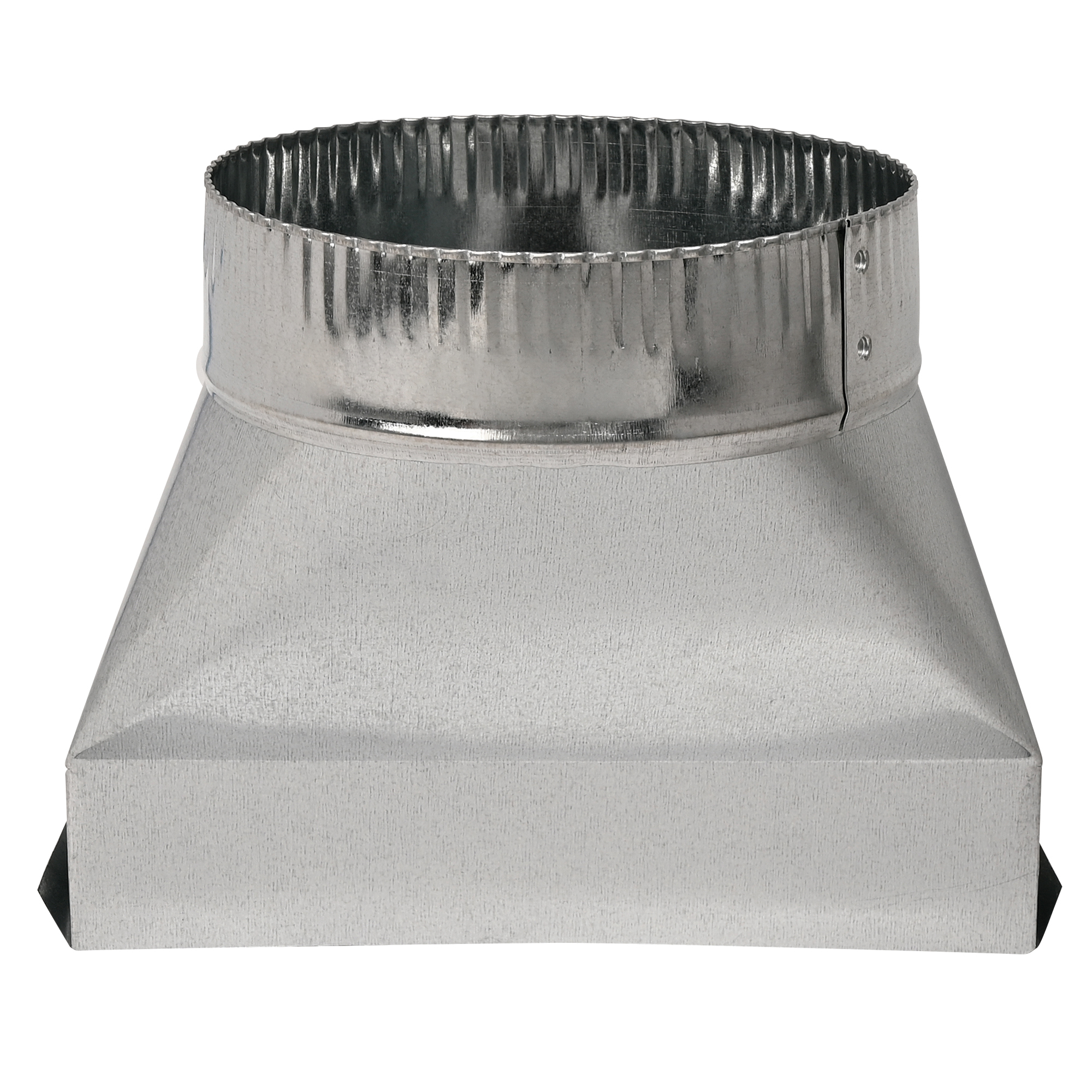 Deflecto, Rectangular to Round Transition, 7in., Material Galvanized Steel, Model# DGT37